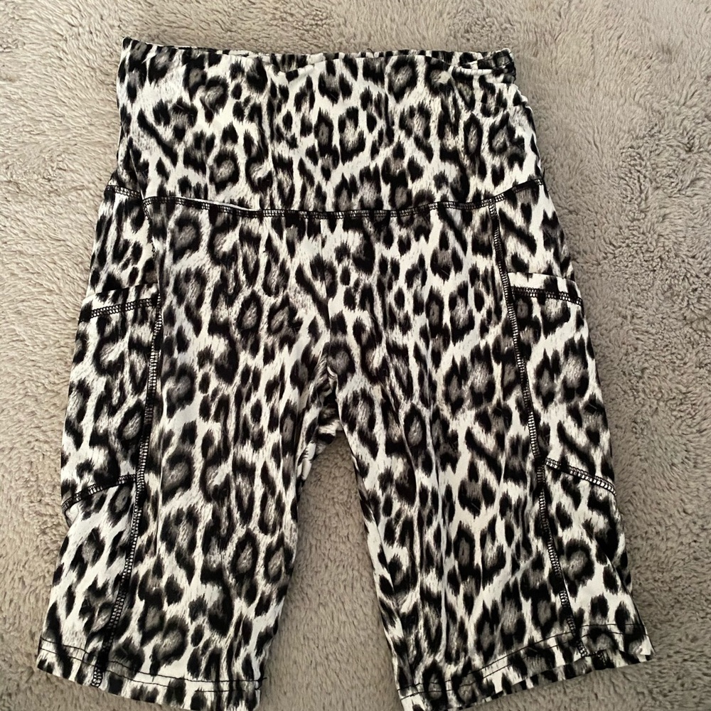 Cheetah biker shorts